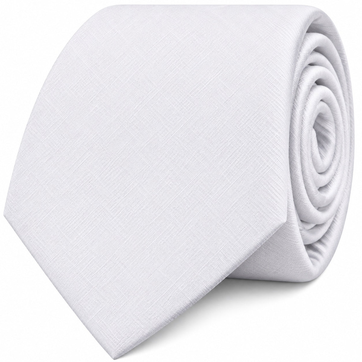 Classic White Cotton Skinny Tie