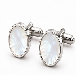 Mother of Pearl Silver Cufflinks