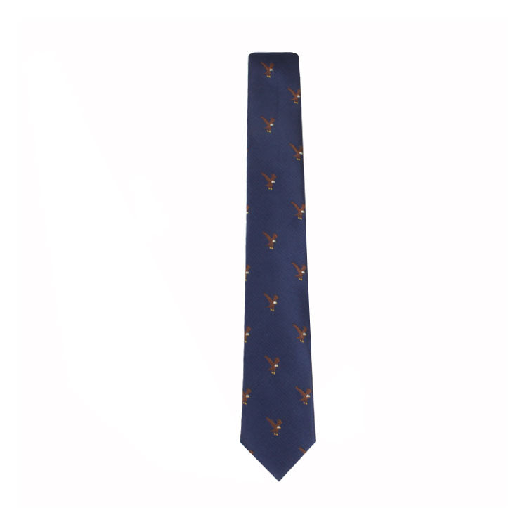 An Eagle Skinny Tie with a graceful deer motif, exuding power.