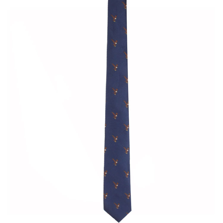 A blue Eagle Skinny Tie with a deer motif.