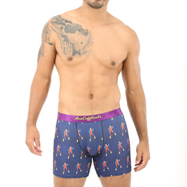 The man found deep comfort in wearing his Scuba Diver Underwear, as the shimmering purple added an abyss-like touch to his undergarment choice.