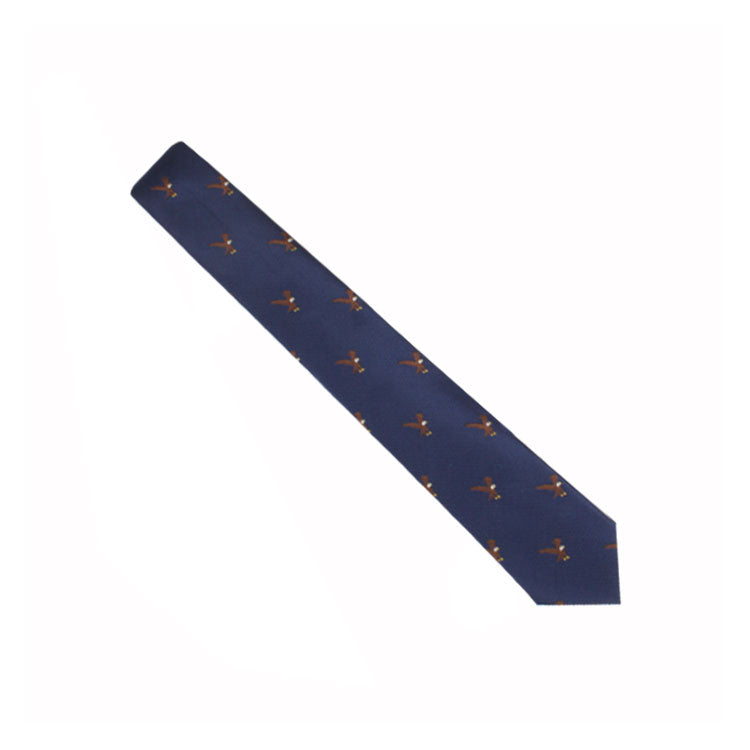 An Eagle Skinny Tie, with a fox on it, featuring an elegant grace.