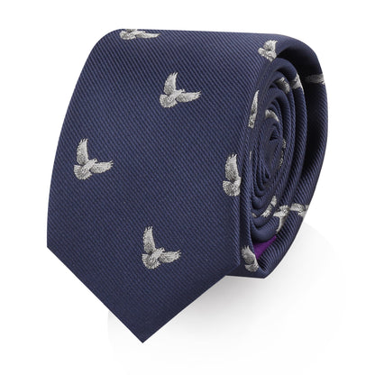 A symbolic Dove Skinny Tie with eagles on it.