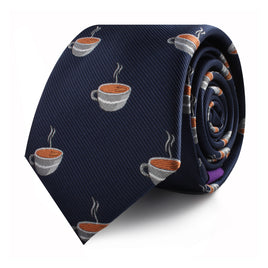 Coffee Skinny Tie featuring coffee cups.