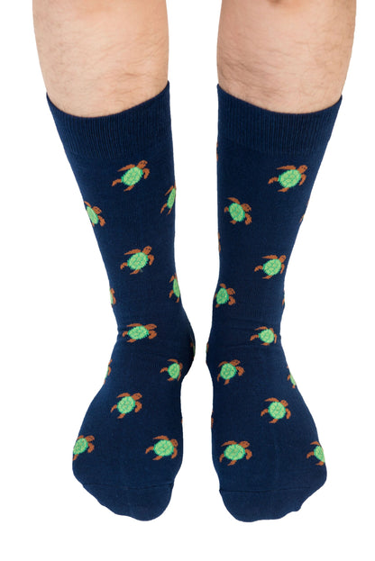 A pair of men's Green Turtle Socks.