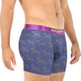 A man wearing a long comfort Sausage Dog Underwear with dachshunds on it.