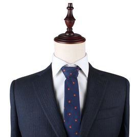 A mannequin wearing a Basketball Skinny Tie with a touch of sports spirit.