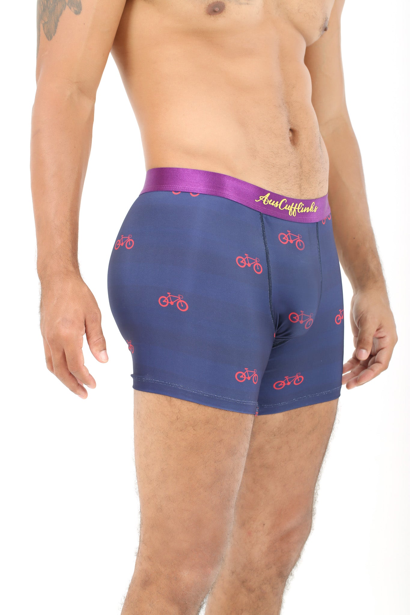 A man pedaling through cozy terrains wearing Cyclist Underwear.