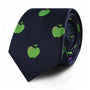 A rolled-up Apple Skinny Tie, exuding natural freshness and modern style.