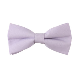 Blush Purple bow tie and pocket square set on a white background.