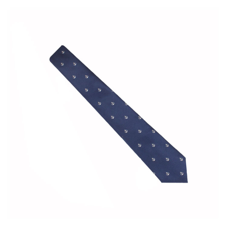 A Anchor Skinny Tie with white stars, symbolizing exploration.