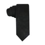 A classic Black Knitted Skinny Tie on a white background.