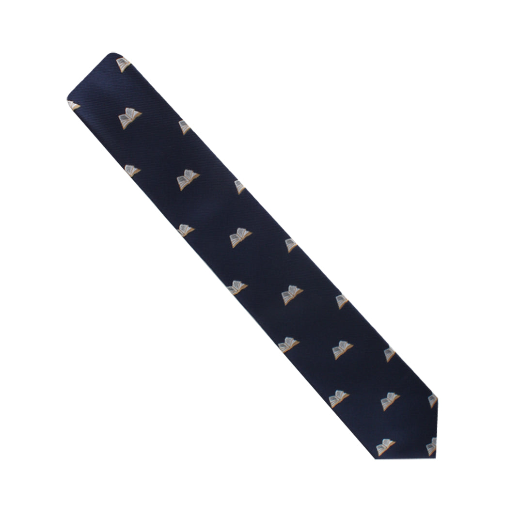 A Book Skinny Tie with an airplane design for refined fashion.