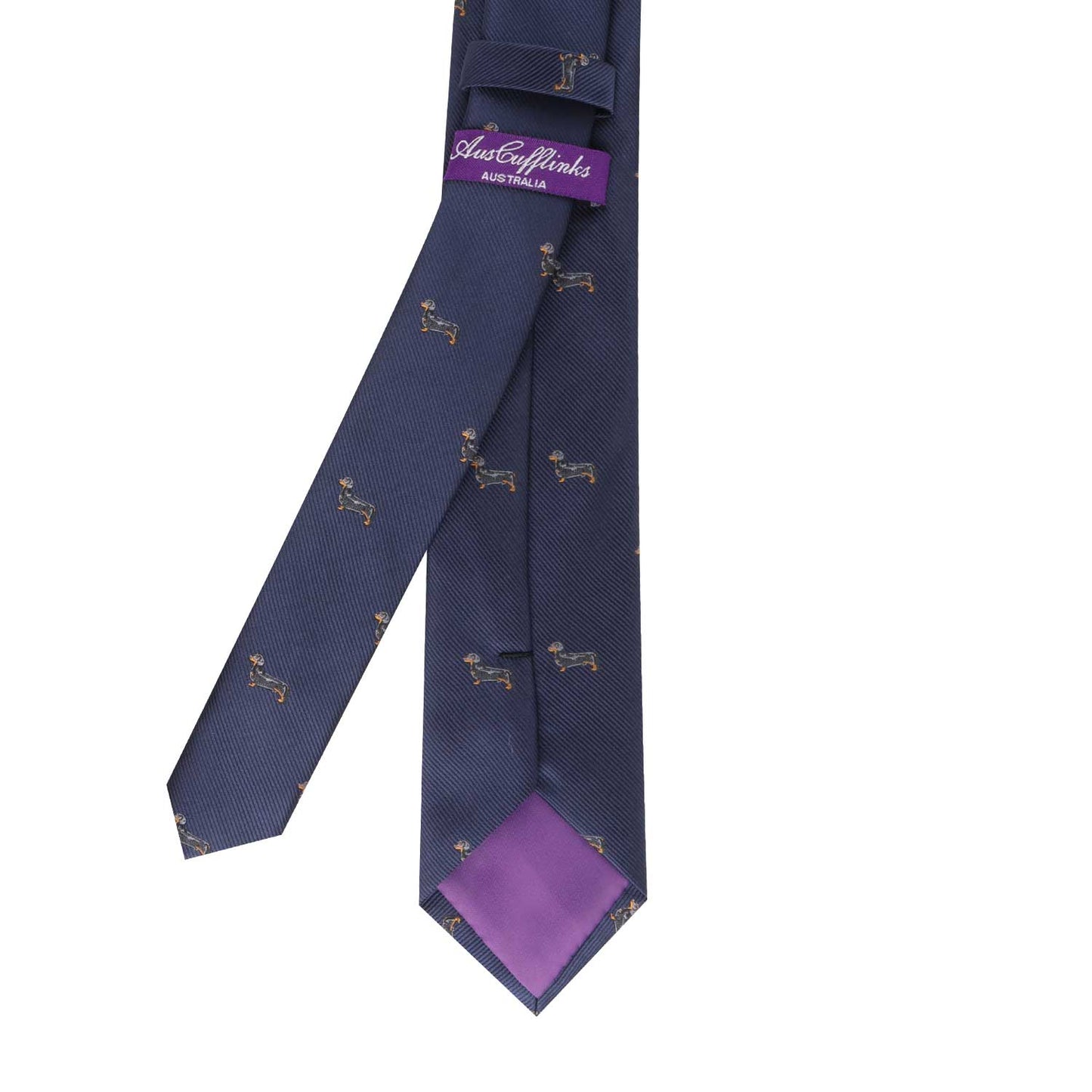 A charming Sausage Dog Skinny Tie with a playful horse print for a quirky look.
