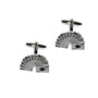 Cards Cufflinks featuring silver fanned playing cards from ace to ten of spades are the perfect accessory for poker players to make a statement at casino events.