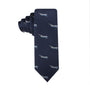 An Aeroplane Slim Tie with a pattern of small, light-colored airplanes adds an aeronautical charm to your style.