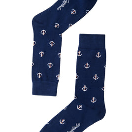 Navy Anchor Socks with anchors.