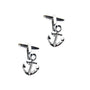 The Anchor Cufflinks, with their silver anchor shape set against a white background, perfectly capture the essence of nautical fashion.