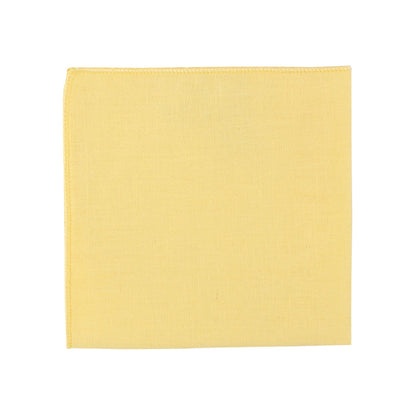 A vibrant accent for any occasion, the Baby Yellow Pocket Square stands out brilliantly against a white background.