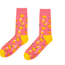 A pair of Banana Pink socks
