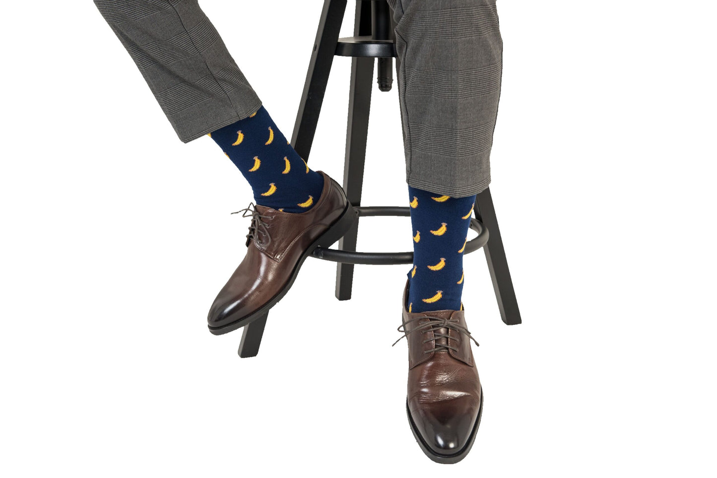 A man wearing a pair of Banana Socks.
