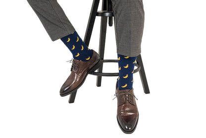 A man wearing a pair of Banana Socks.