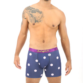 Man wearing Baseball Boxer, exuding comfort while standing against a plain white background.