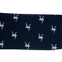 A pair of Basketball Dunk Socks with white birds on them.