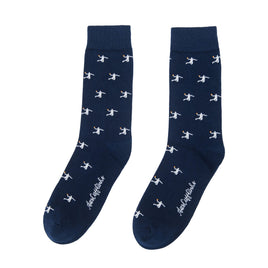 A pair of Basketball Dunk Socks with white stars on them.
