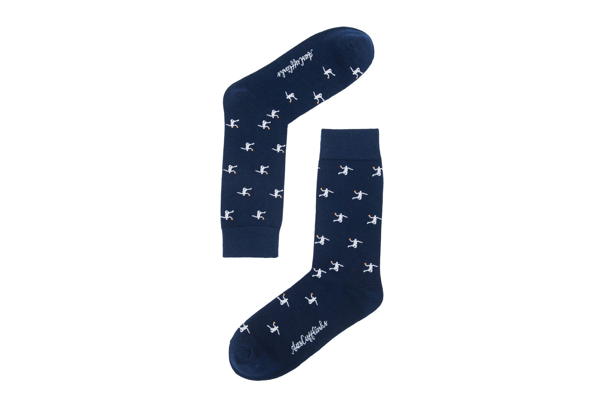 A pair of Basketball Dunk Socks with white crosses on them.