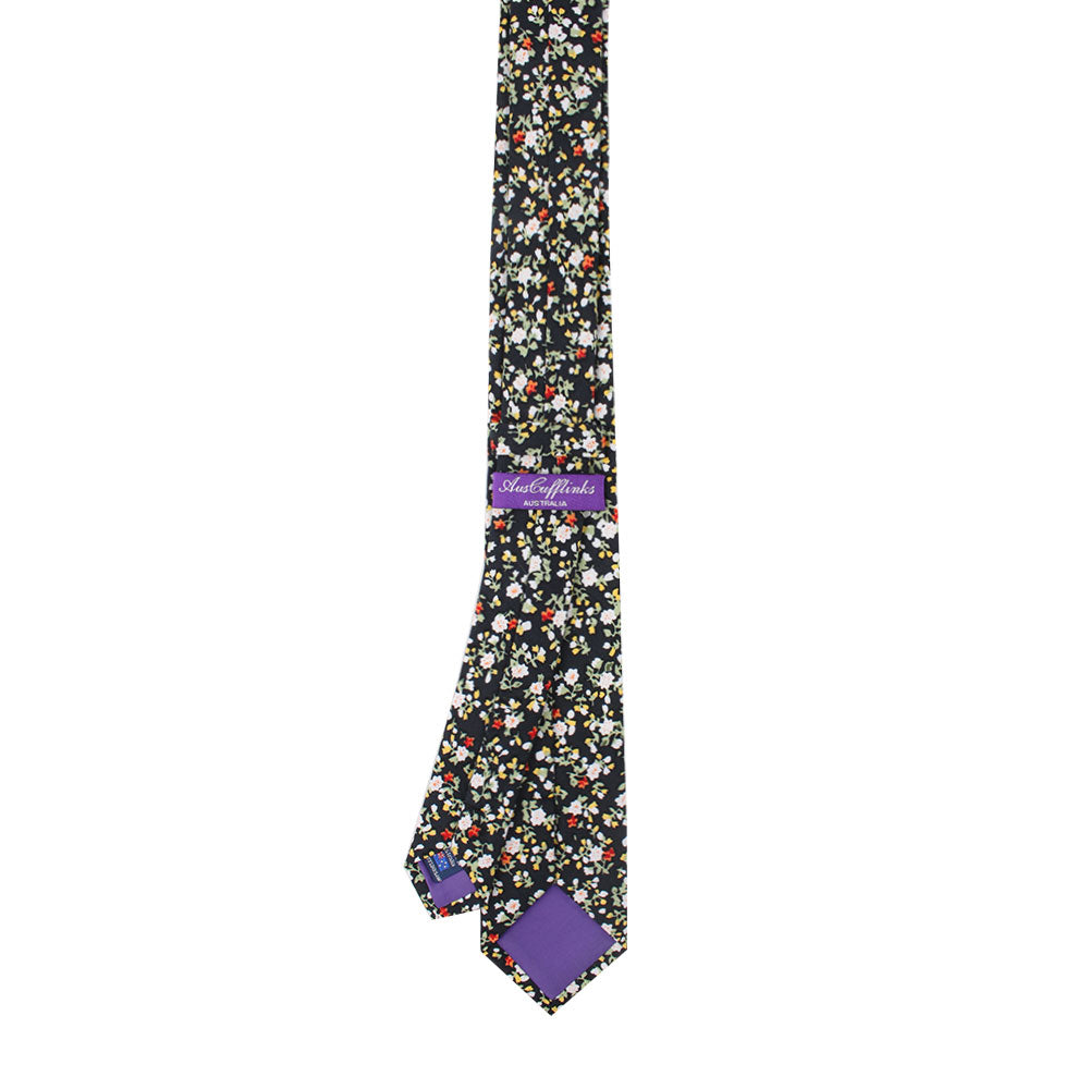 Multi Floral Skinny Cotton Tie