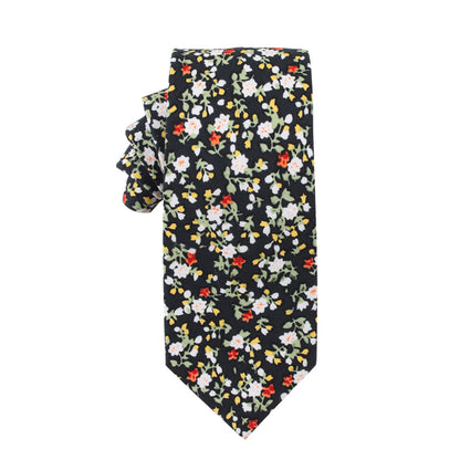 Multi Floral Skinny Cotton Tie