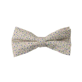 A Blue Forget-Me-Nots Floral Cotton bow tie & pocket square set with a timeless charm.