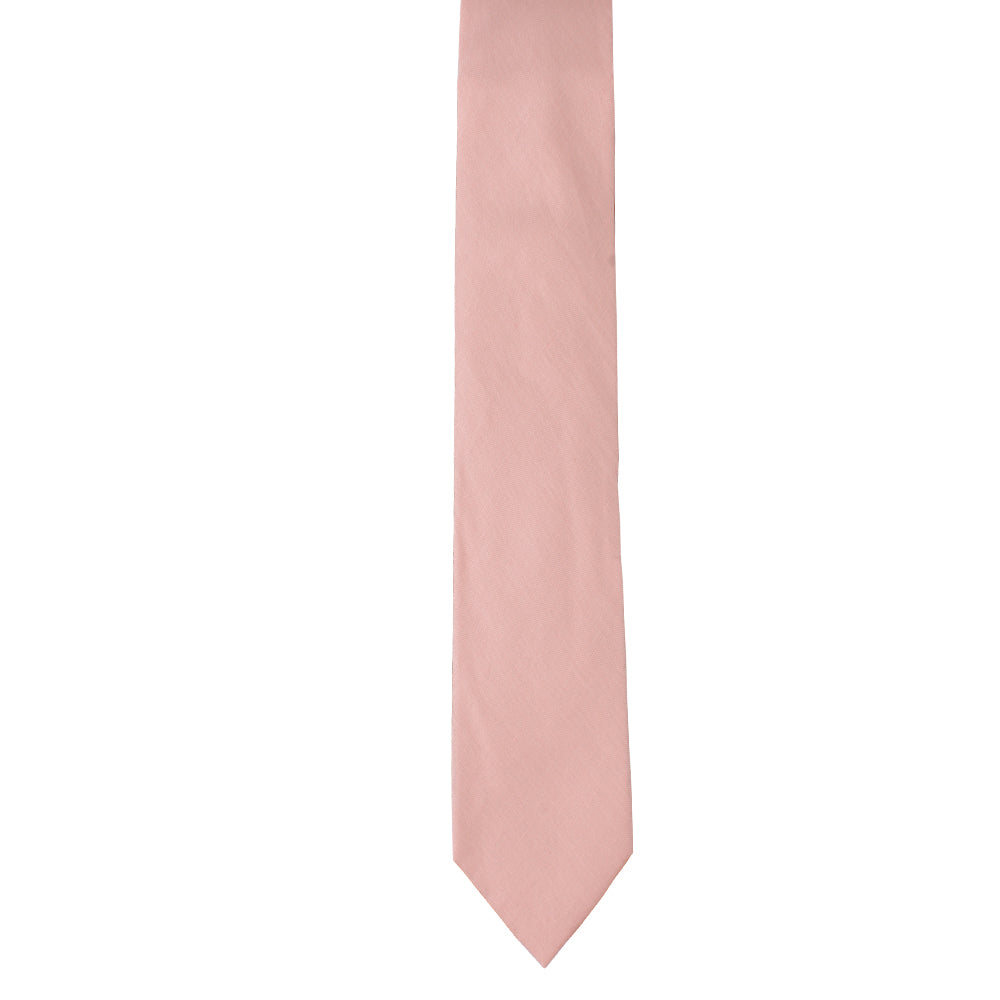 A Blush Pink Skinny Tie knot on a white background.