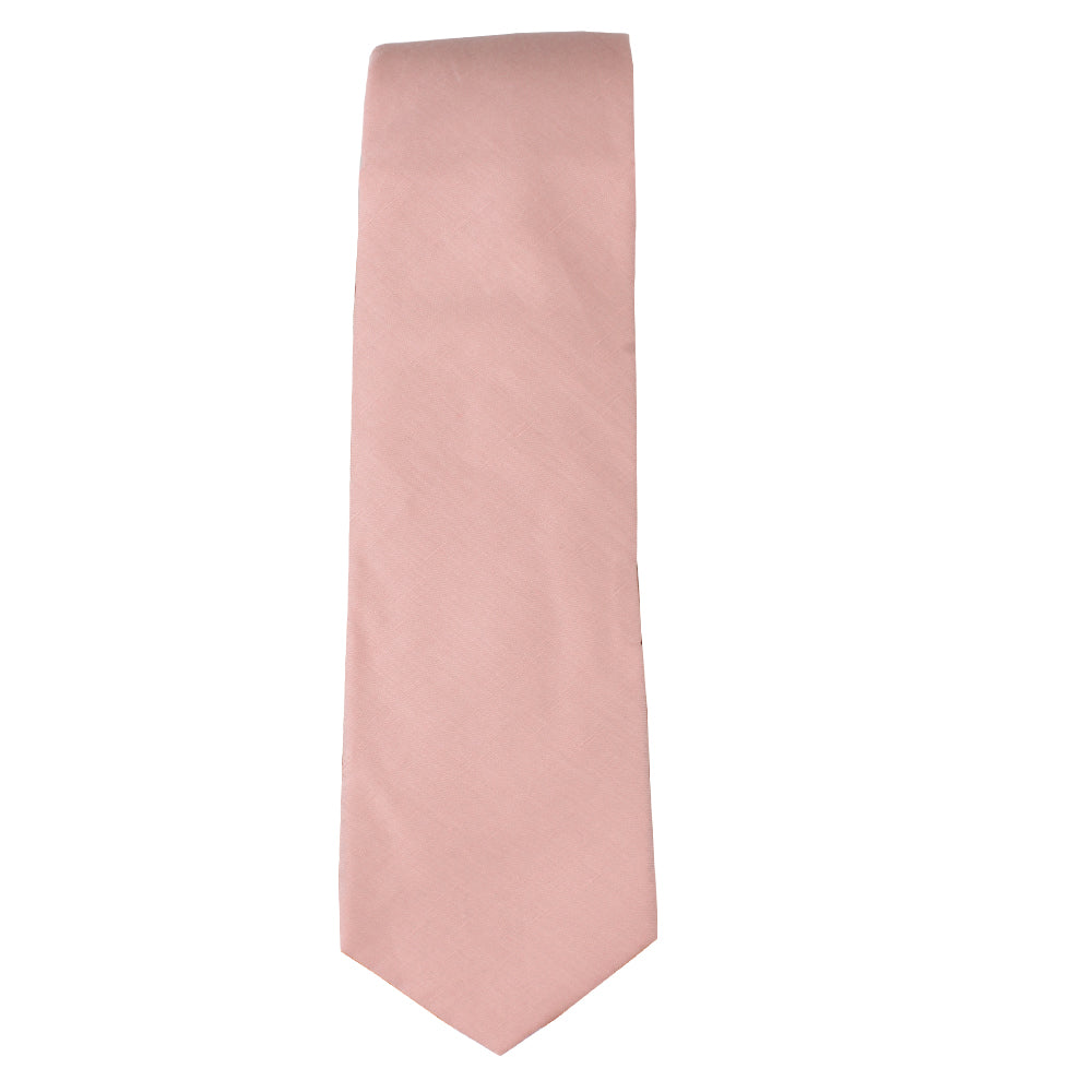 A Blush Pink Skinny Tie knot on a white background.