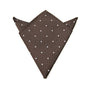 Brown White Polka Dot Pocket Square