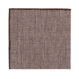 Brown Mini Houndstooth Pocket Square