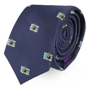 A Camera Skinny Tie for capturing moments with panache.