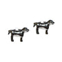 The Puppy Dog Cufflinks, featured against a white background, are ideal for infusing a hint of canine flair into men's fashion.