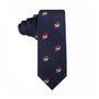A luxurious Chocolate Slim Tie with a teddy bear accent.