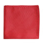 The Red Pocket Square is a square red fabric napkin, ideal for weddings and black-tie events. Its textured surface and neatly stitched edges make it a perfect formalwear accessory, showcased laid flat against a white background.