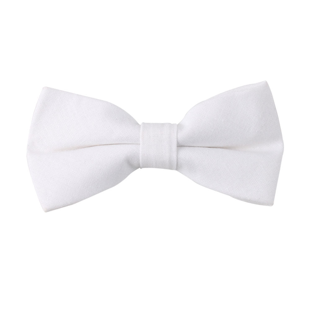 Classic White Cotton Bow Tie