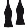 Two untied Classic Cotton Black Self-Tie Bow Ties lay on a white background, ready for formal events.
