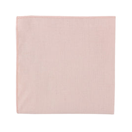 A cream pink pocket square on a subtle white background.
