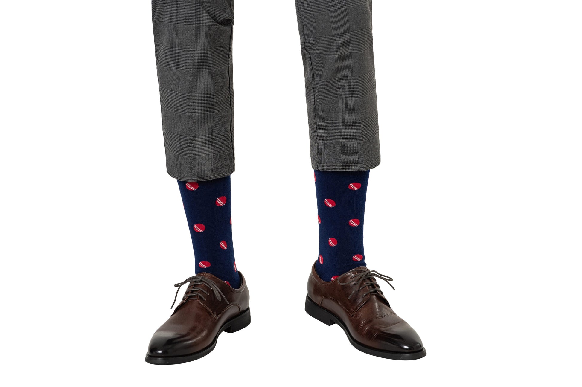 A man wearing a pair of Cricket Socks.