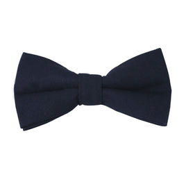 A Dark Forest Navy Bow Tie on a white background with a touch of dark allure.