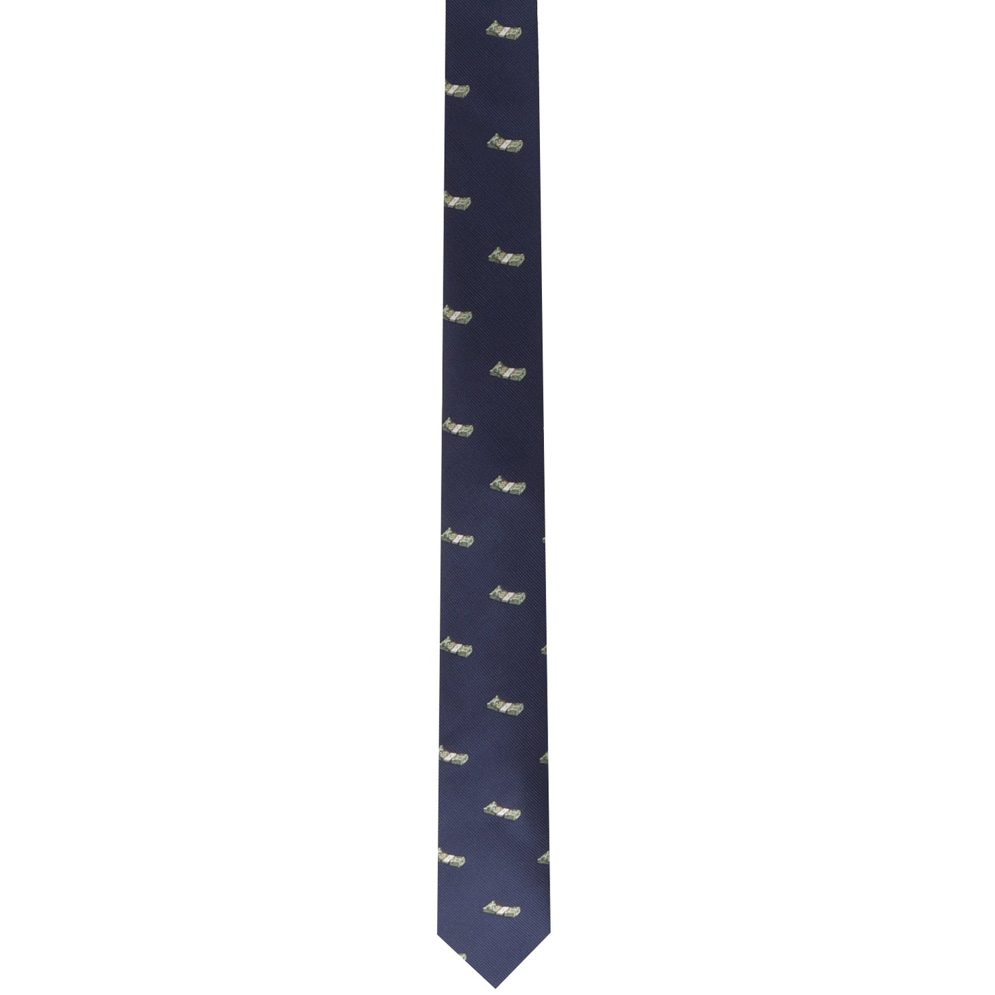 A Finance Theme Necktie with a dog on it.