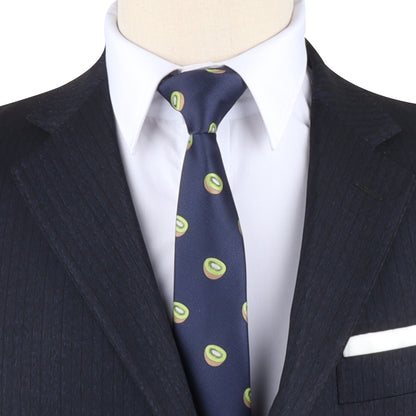 A vibrant mannequin wearing a Green Kiwi Tie.