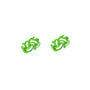 For the style-conscious man, these sophisticated Green & White Sphere Cufflinks feature intertwined knot details on a pristine white background.