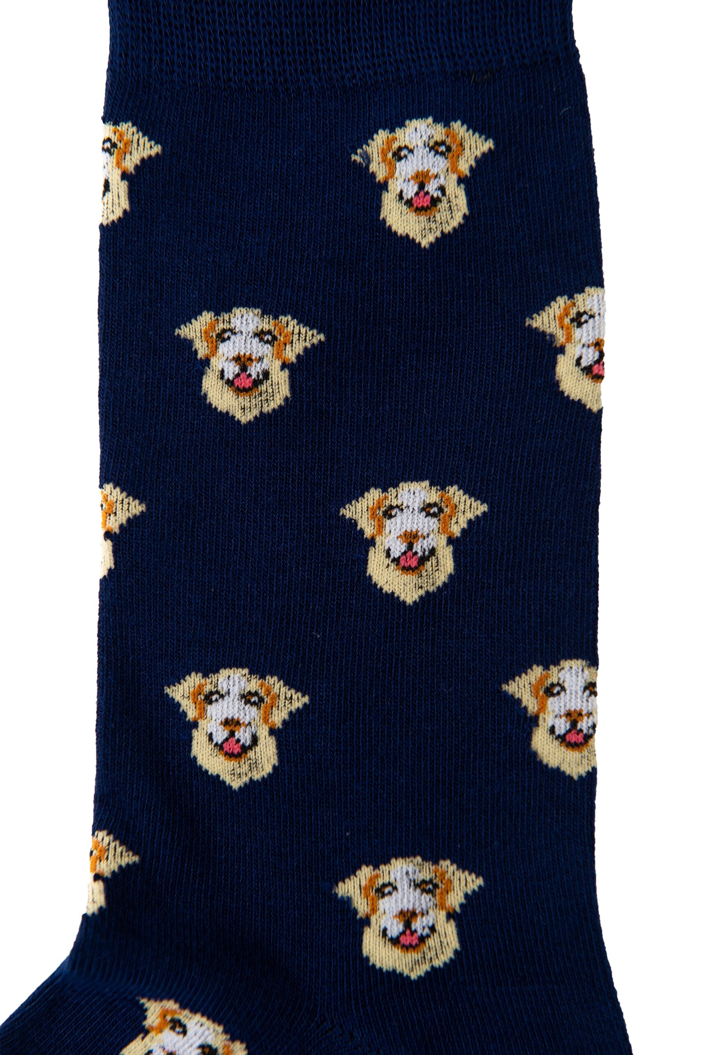 A pair of Labrador Dog Socks in navy.